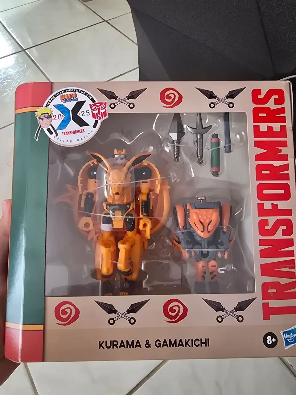 Transformers x Naruto Kurama e Gamakichi Hasbro original lacrado