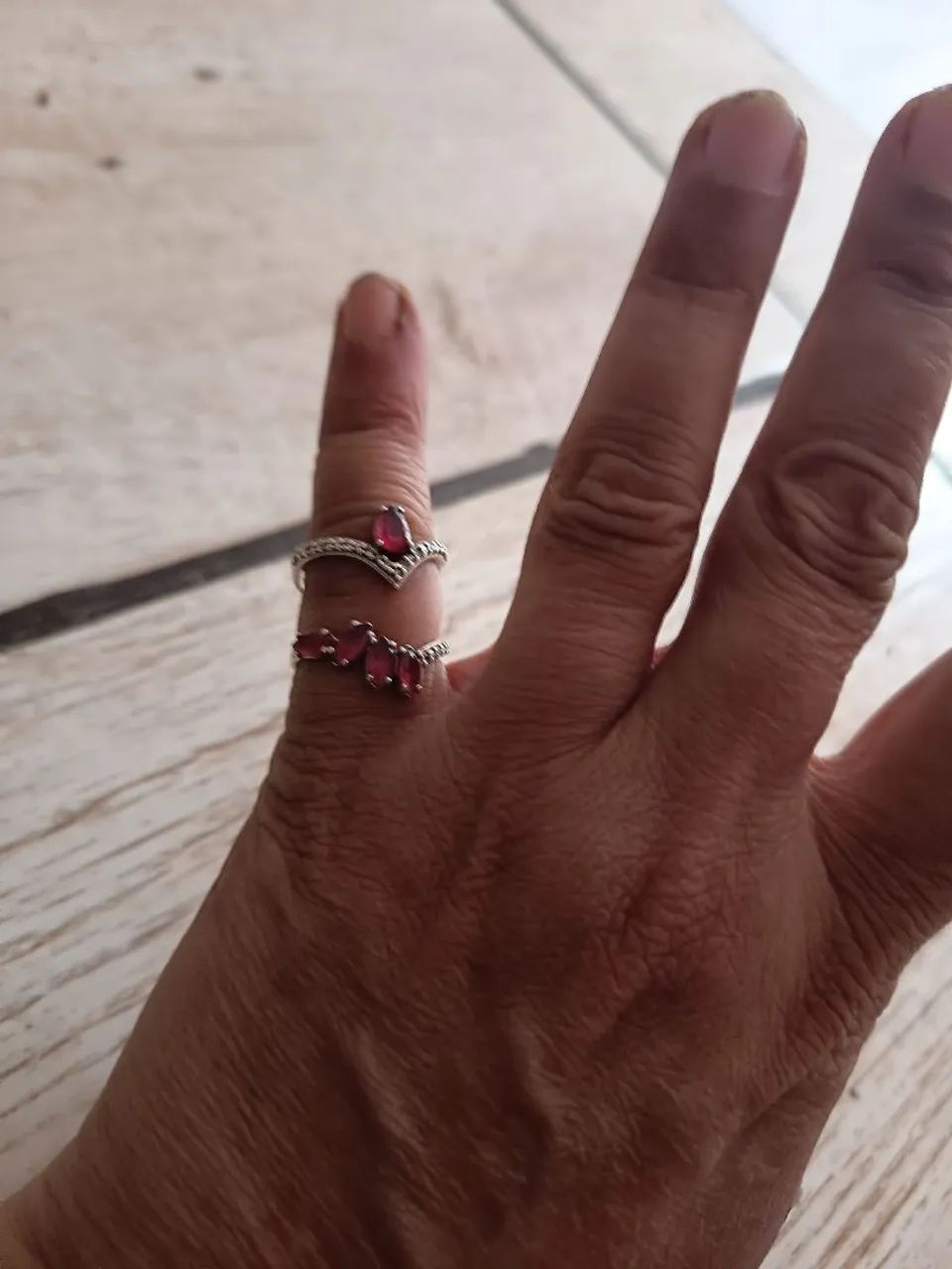 Anel de prata feminino com flores,dedo mindim. - Foto 3