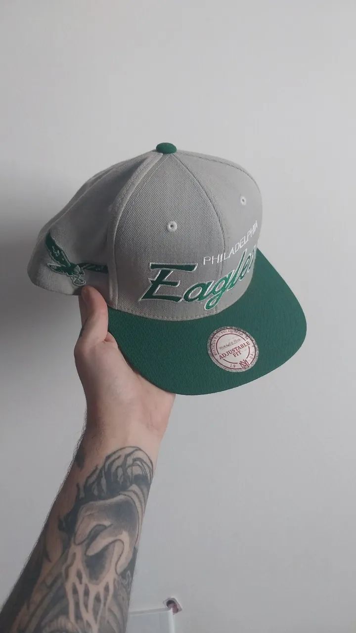 Boné Mitchell & Ness Vintage Collection Philadelphia Eagles Snapback original 