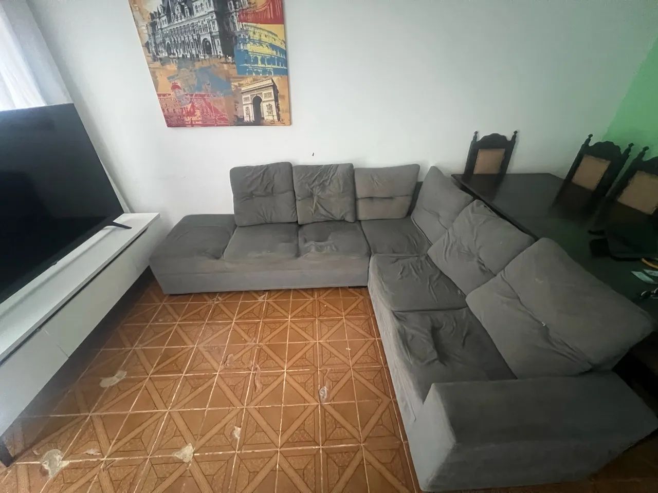 Sofá grande de canto