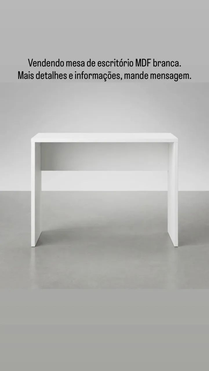 Mesa de escritório Branca MDF