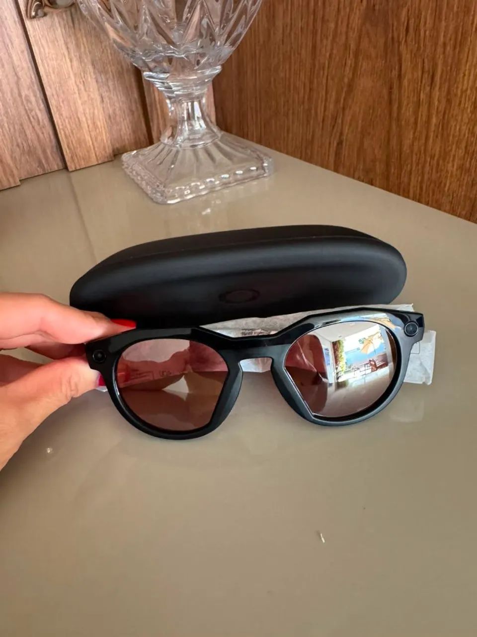 Óculos Oakley Meta Smart Hstn Preto Prizm  - Foto 3