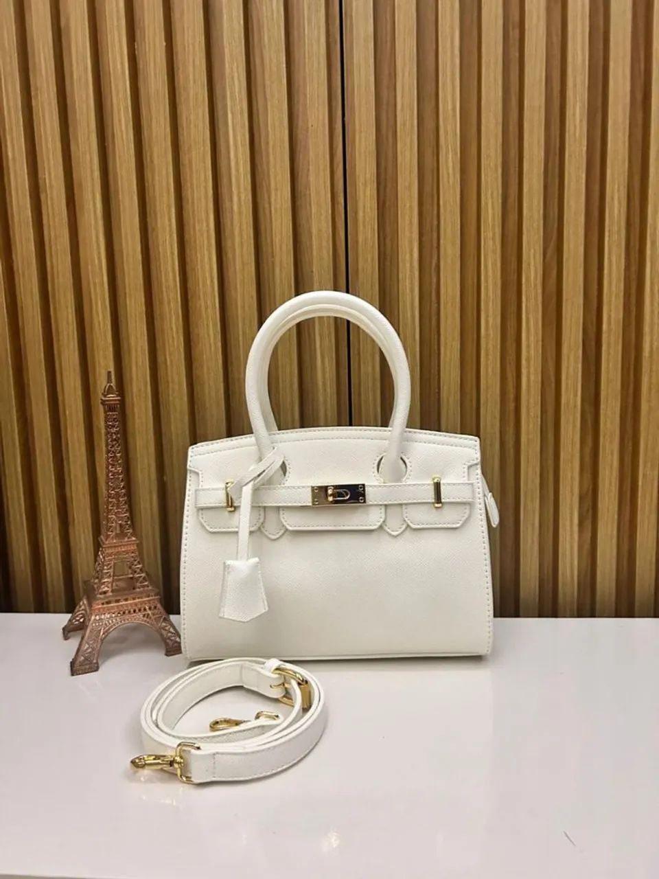 Bolsa Estilo Hermès Birkin - Tamanho Médio | Design Clássico e Sofisticado - Foto 5