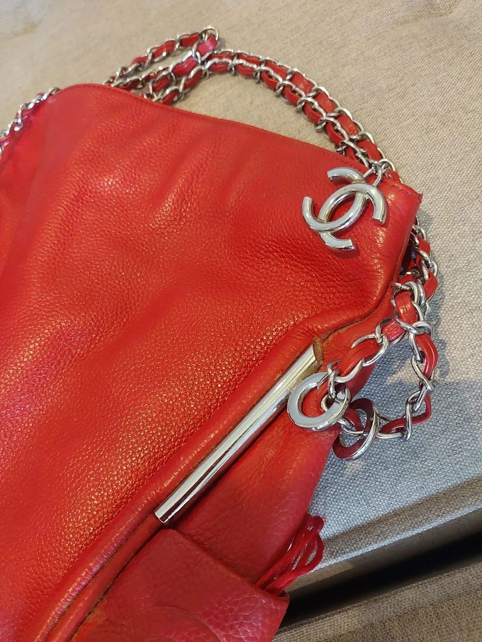 BOLSA CHANEL COURO - Foto 3