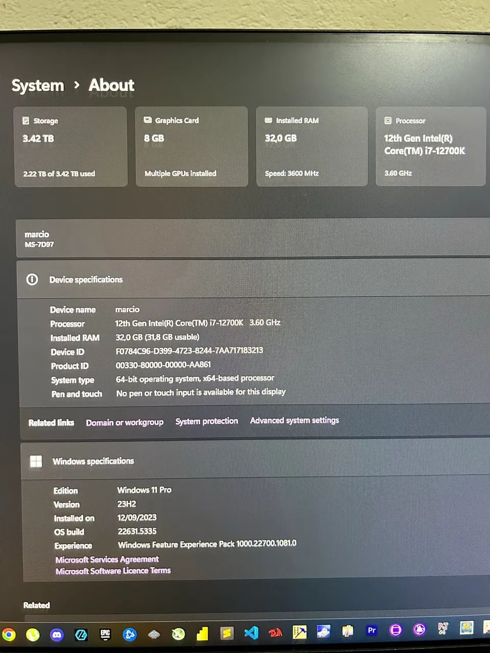 Pc gamer I7 12700k RTX 4060 - Foto 3