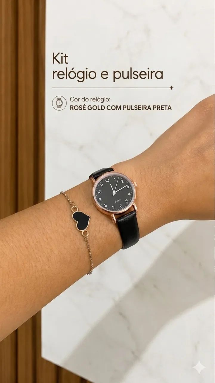 Kit Relógio + Pulseira 