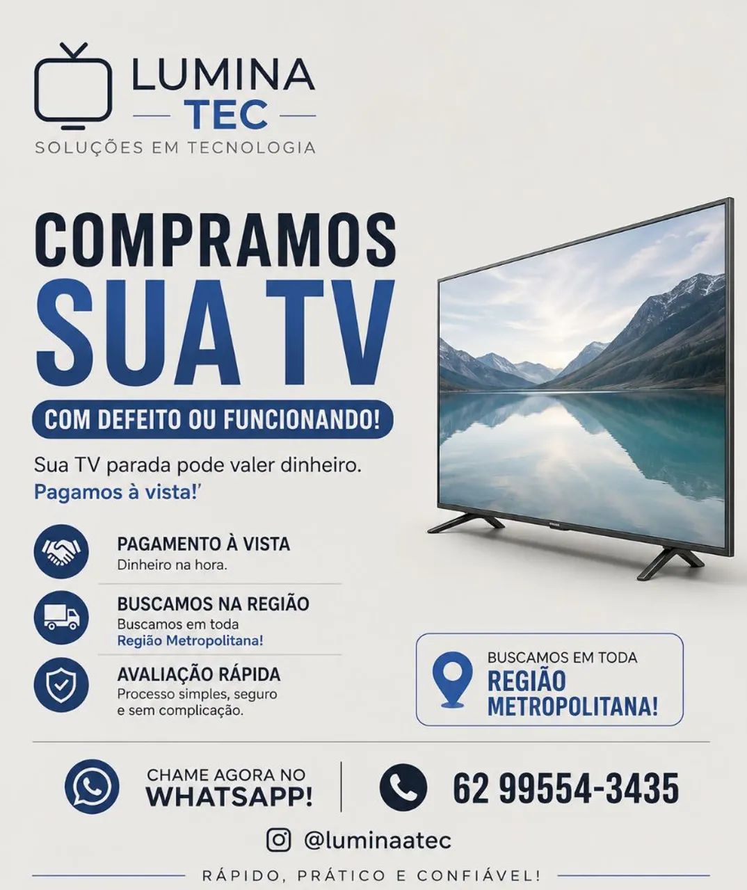 Quer vender a sua TV?