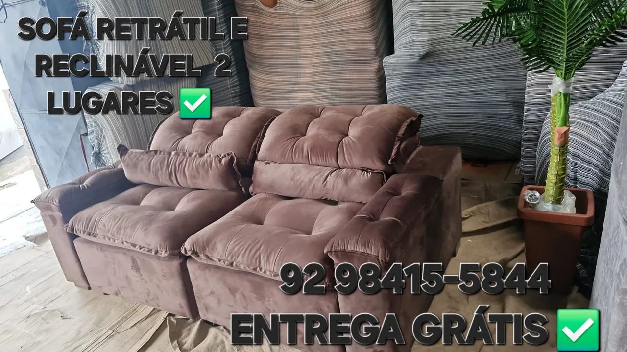 Sofá Retrátil 2 lugares Apronta entrega  - Foto 2