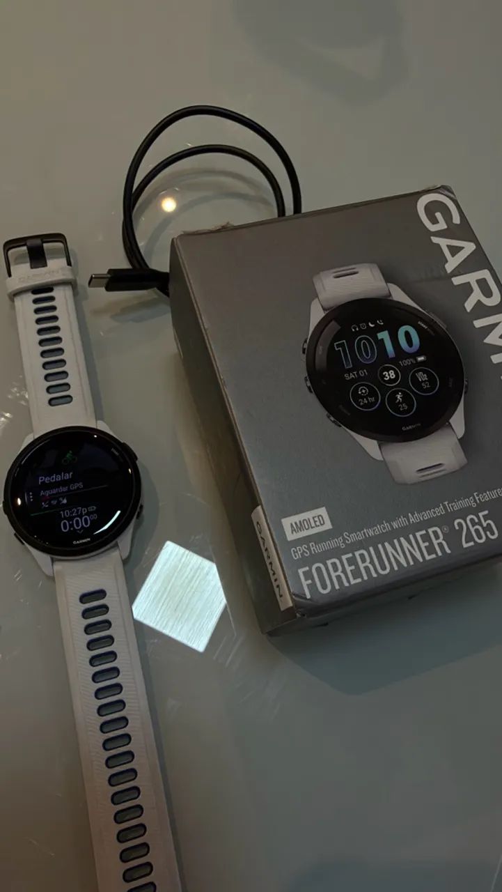 Garmin Forerunner 265S - GPS, AMOLED, Branco | Com Caixa - Foto 4