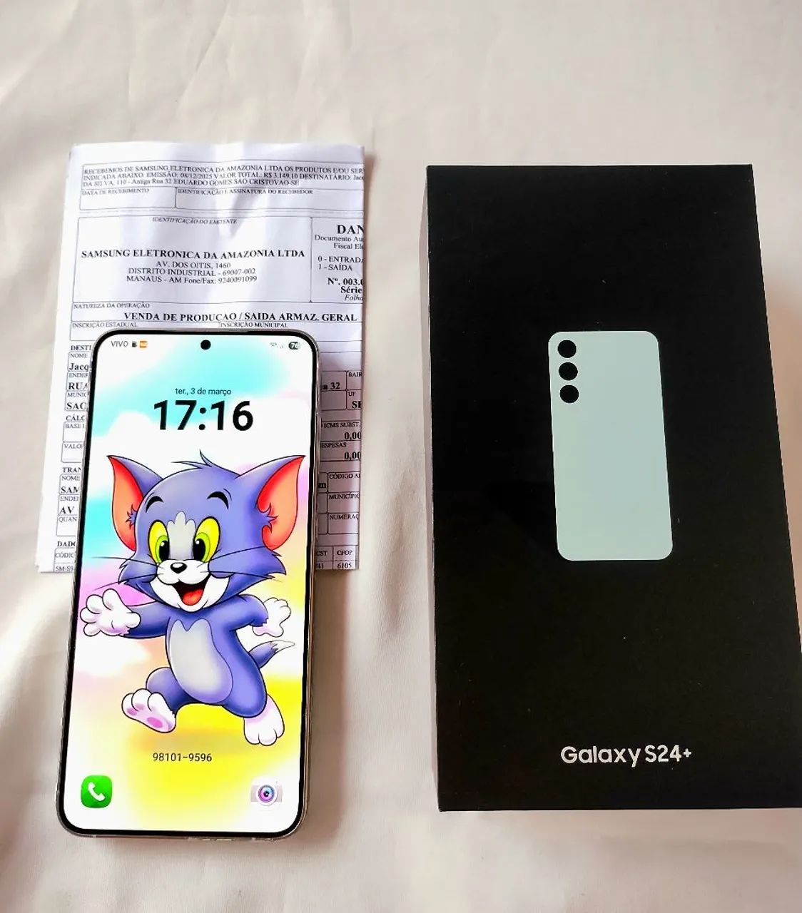 S24 Plus na garantia até Dezembro com nota fiscal 
