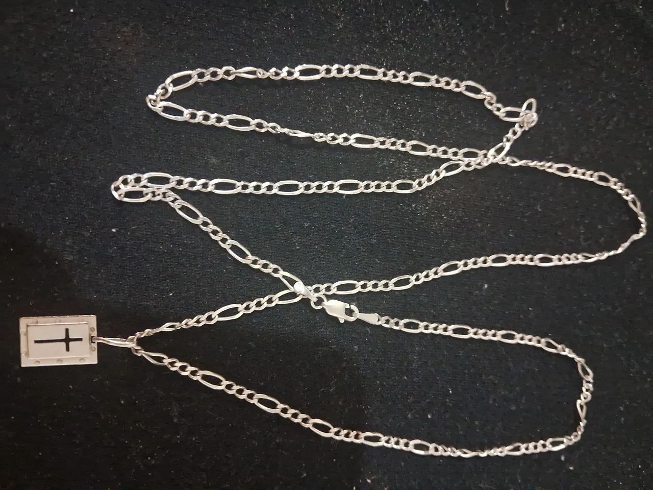 Corrente e Pingente Prata 925k 70cm - Foto 2