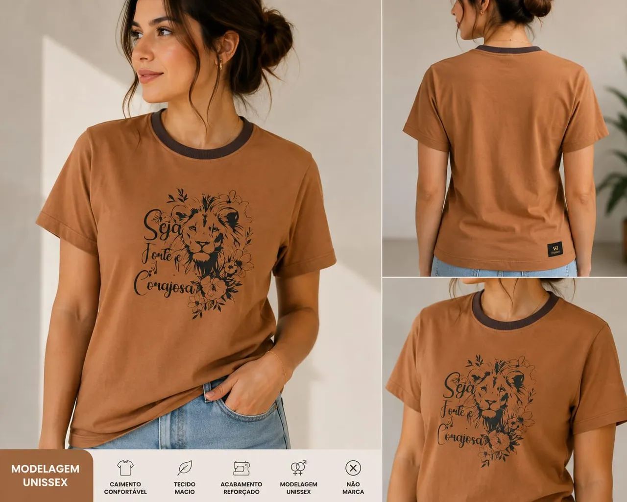 CAMISETAS FEMININAS E UNISSEX 100% ALGODAO 30.1  - Foto 3