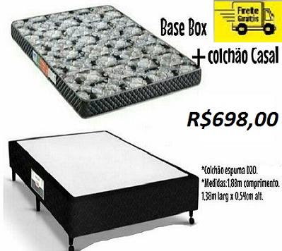 Super Oferta Linda Base+Colchão Casal DN-20 Novo Com Entrega Gratis 698,00
