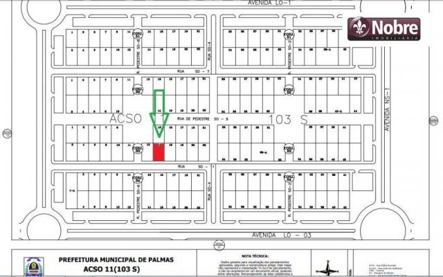 Terreno à venda, 640 m² por R$ 370.000,00 - Plano Diretor Sul - Palmas/TO