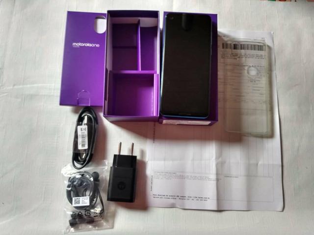 Motorola Moto One vision azul safira - Foto 4