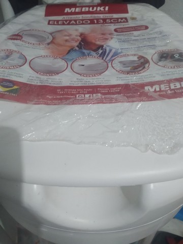 Assento sanitária oval elevado Novo - Foto 2