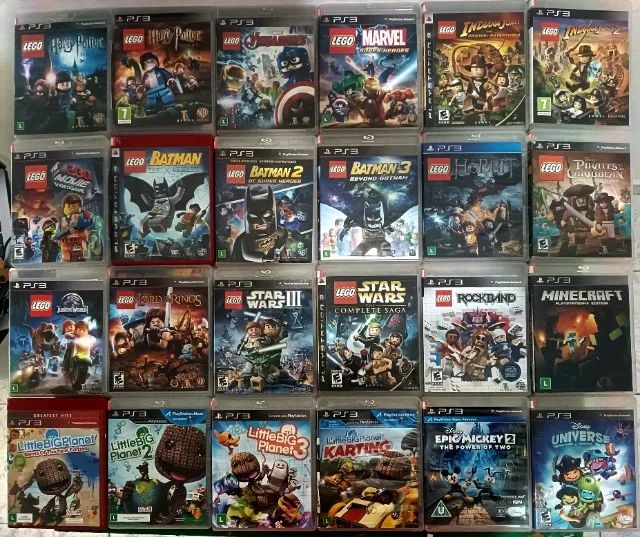 Jogos Infantis Playstation 3 PS3 Minecraft Lego Sonic Ben 10 Omniverse e  outros