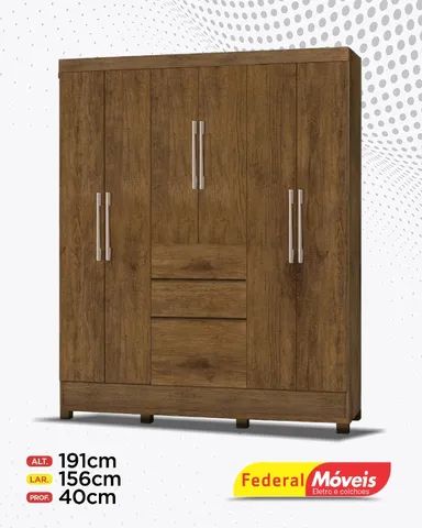 Guarda Roupa Casal 7 Portas 2 Gavetas Direto da Fabrica Fazemos Entrega