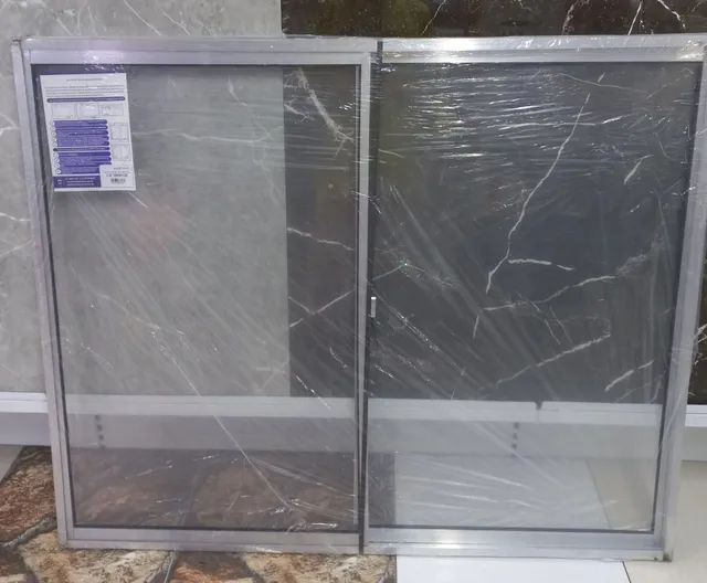 Janelas aluminio 2 folhas Natural