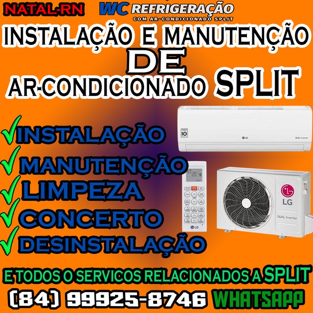 Instalação e manutenção de ar-condicionado Split - Utilidades domésticas -  Areia Preta, Natal 1155745188 | OLX