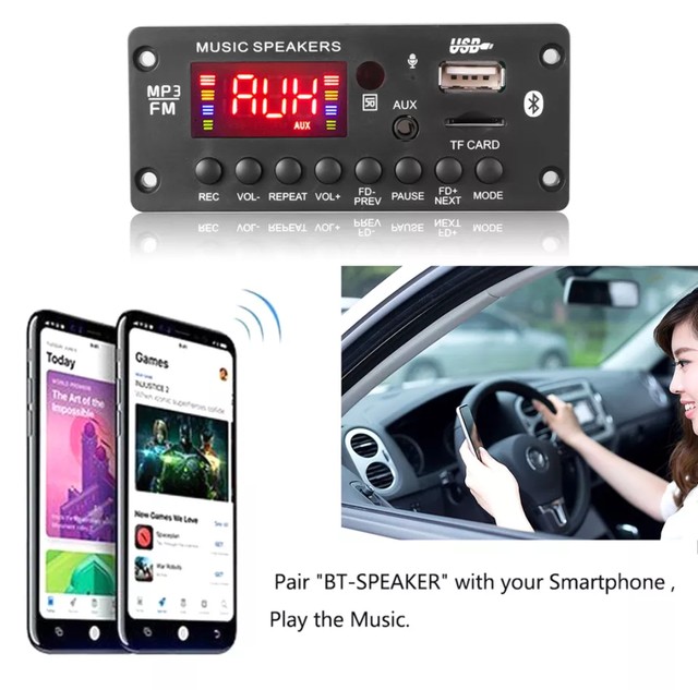 Decodificador/Amplificado 50w 2x25w bluetooth,Aux,card,USB,rádio 7v a 15v Gravação  - Foto 4