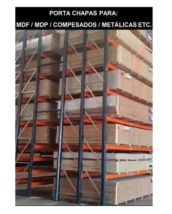 Porta Paletes Para Painéis de MDF-MDP-COMPENSADOS-CHAPAS METÁLICAS ETC...