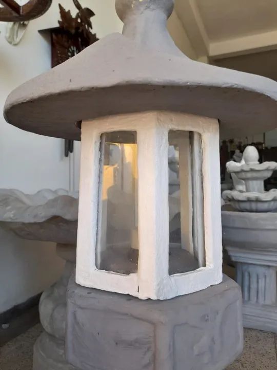 Poste de cimento modelo lanterna para jardim - Foto 2