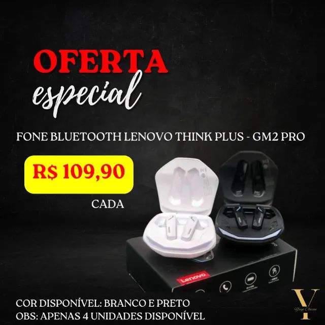 Fone Bluetooth Lenovo Think Plus - GM2 Pro!