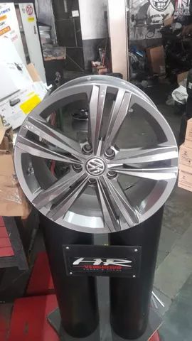 jogo de rodas jetta aro 17x7 et 46 grafite brilhante original vw snova - Foto 5