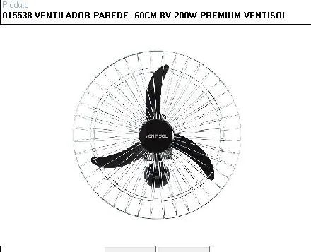 VENTILADOR PAREDE 60CM BV 200W PREMIUM 