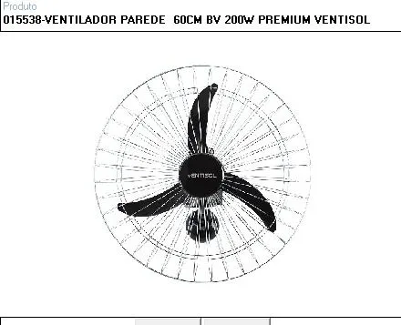 VENTILADOR PAREDE 60CM BV 200W PREMIUM 