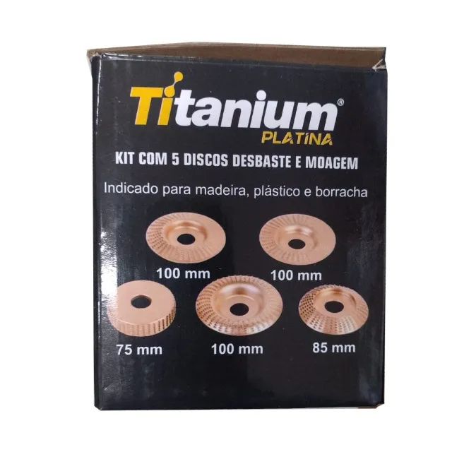 Jogo de discos Para Desbaste e Moagem 5Pçs Titanium - Foto 3