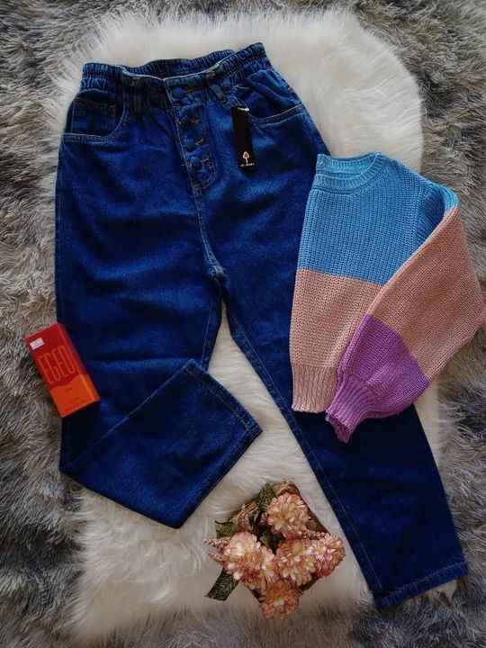 Calça Jeans Mom Feminina 