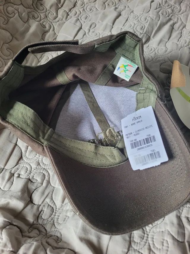 Boné sarja clássico Recife Verde musgo tamanho único 100% algodão - Foto 4