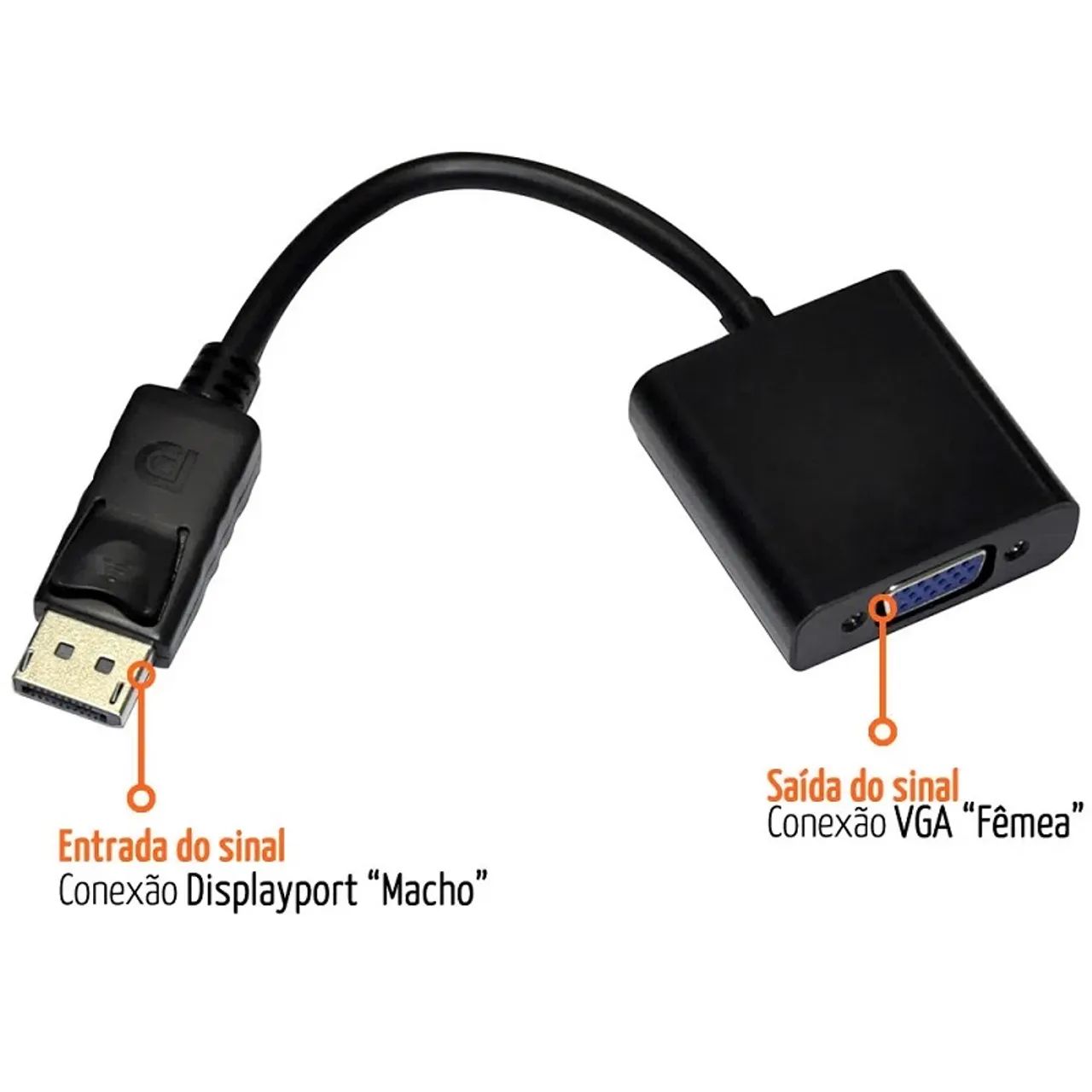 Cabo Adaptador Conversor Displayport para VGA LE-4117 - Foto 2