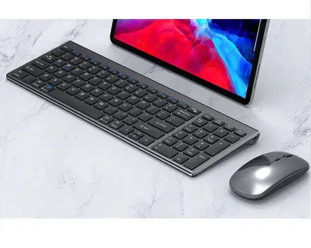 Kit Teclado E Mouse Wifi 2.4ghz Slim Com Bateria Interna - TE117 - Foto 2