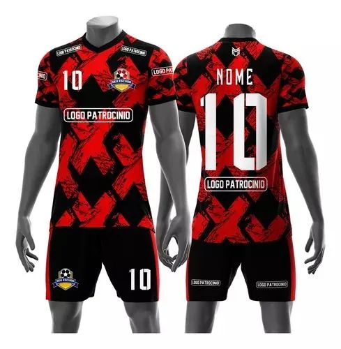 Uniforme de Futebol - Camisa e Calção - meião- Personalizado