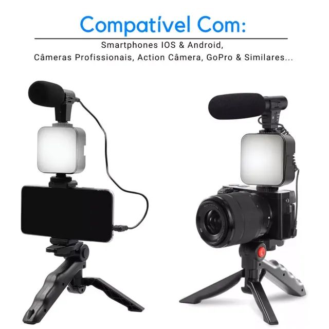 Kit Youtuber Vlog Live Ilumine, Grave e Conecte-se com Qualidade Profissional - Foto 3
