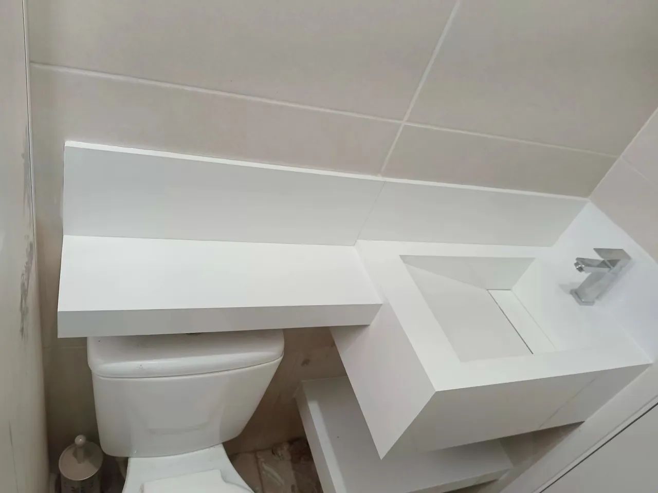 Cuba de banheiro moderna em branco - Foto 5