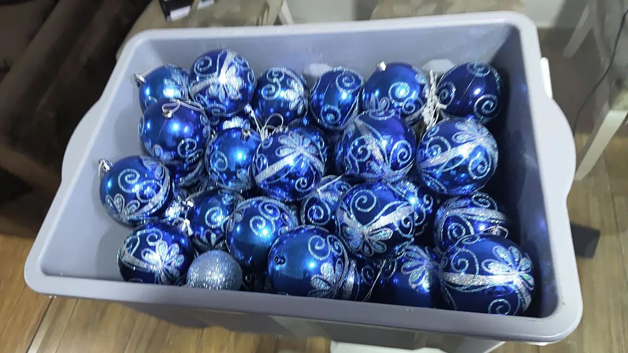 Kit Bolas Natalinas - Azul - Foto 4