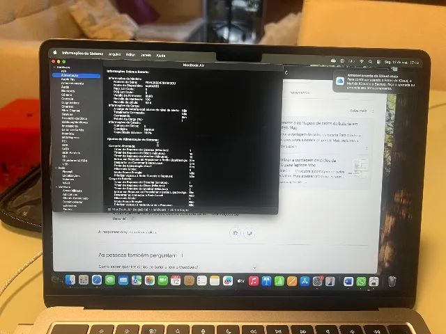 MacBook Air m3 8gb 256gb na garantia 6 ciclos bateria - Foto 3