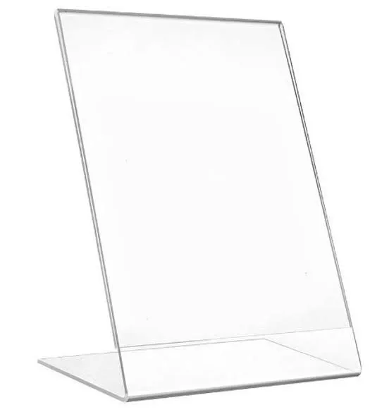 Placa Expositora de Acrílico A6 10x15cm - Display modelo L
