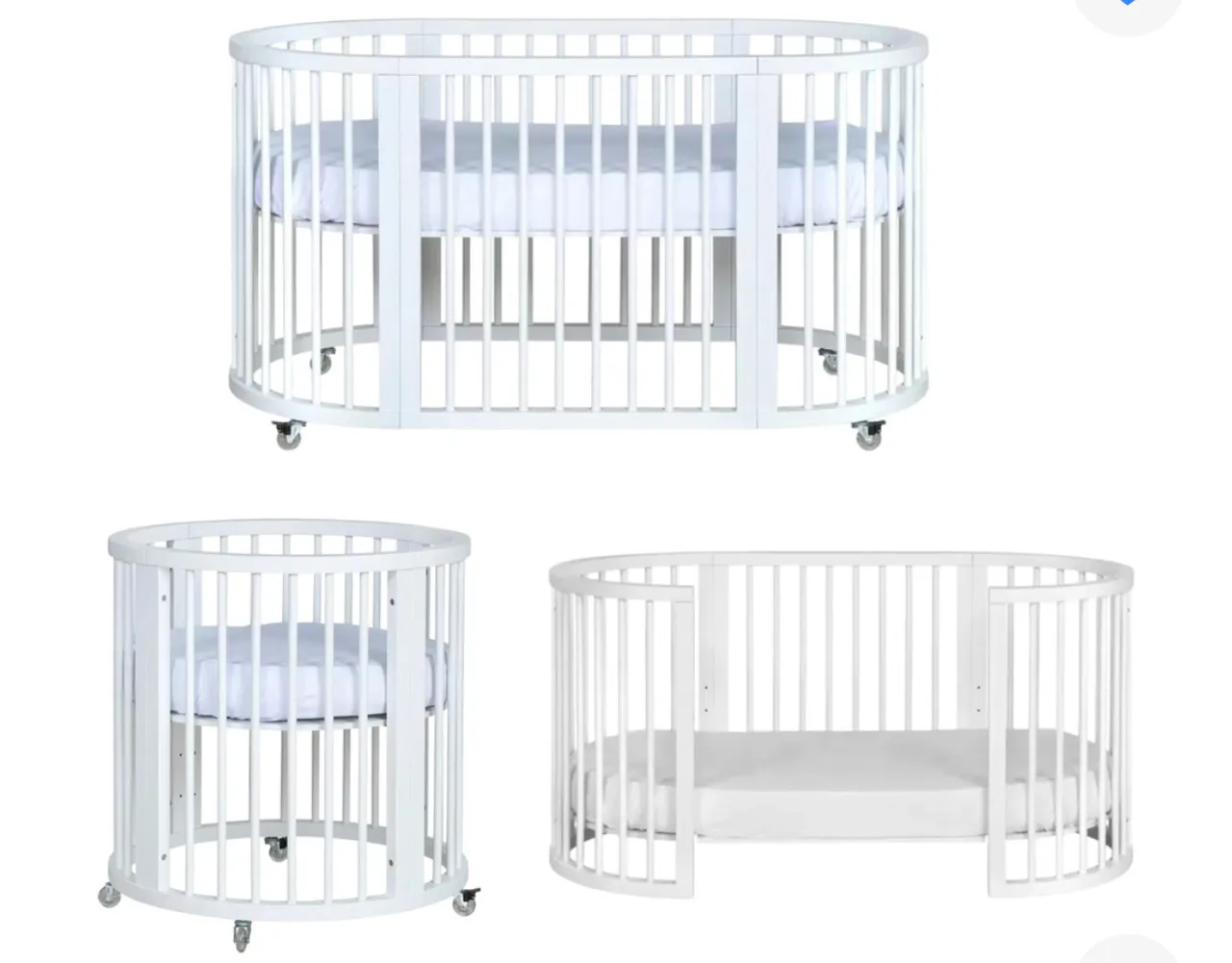 Berço Oval Multifuncional 4 em 1 Lilibee
