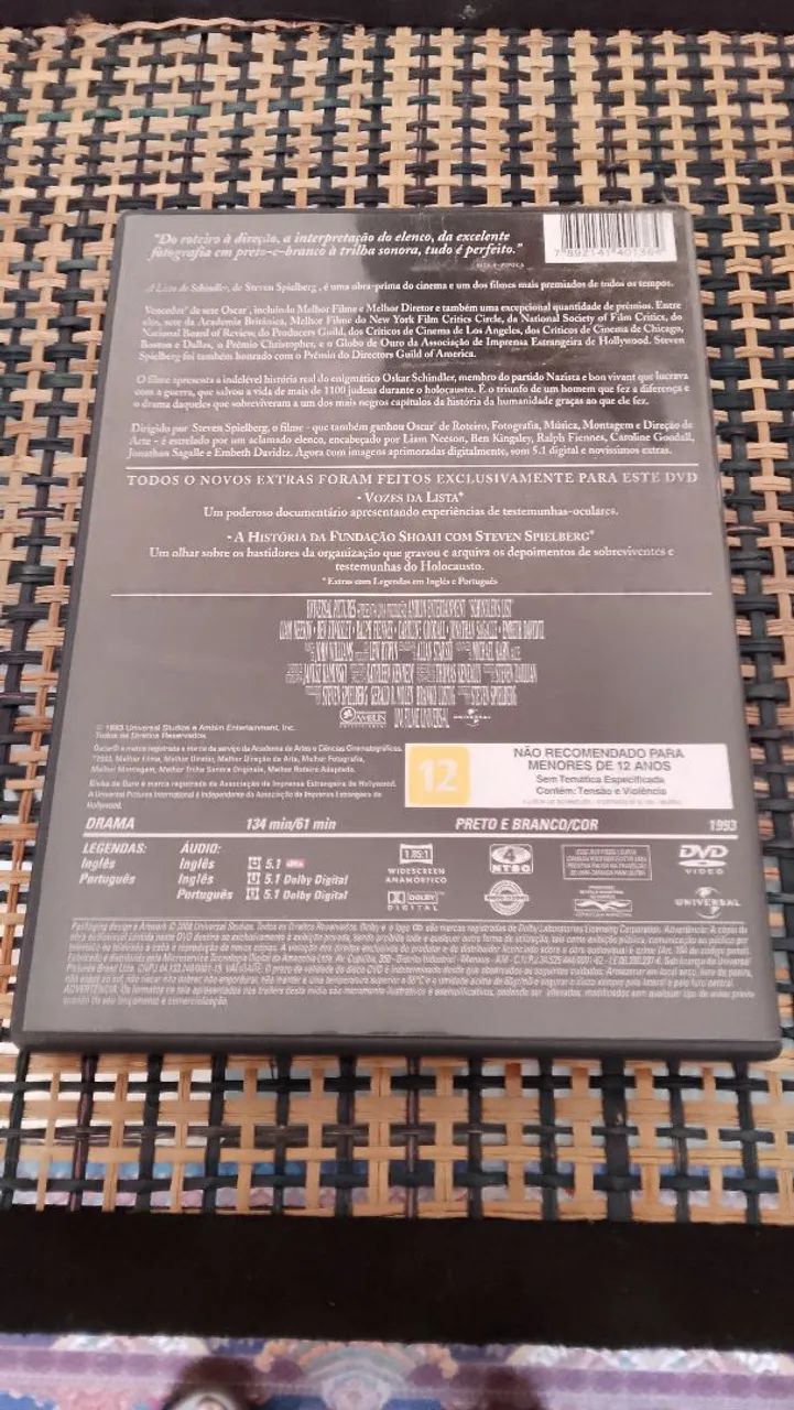 DVD DUPLO - A LISTA DE SCHINDLER - UM FILME DE STEVEN SPIELBERG  - Foto 2