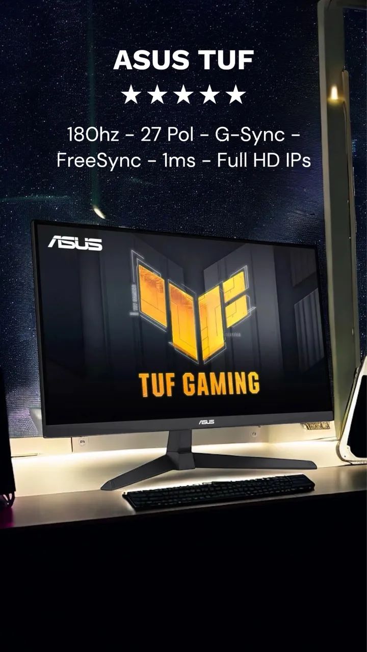 Monitor IPs Asus Tuf 27 Polegadas 180hz