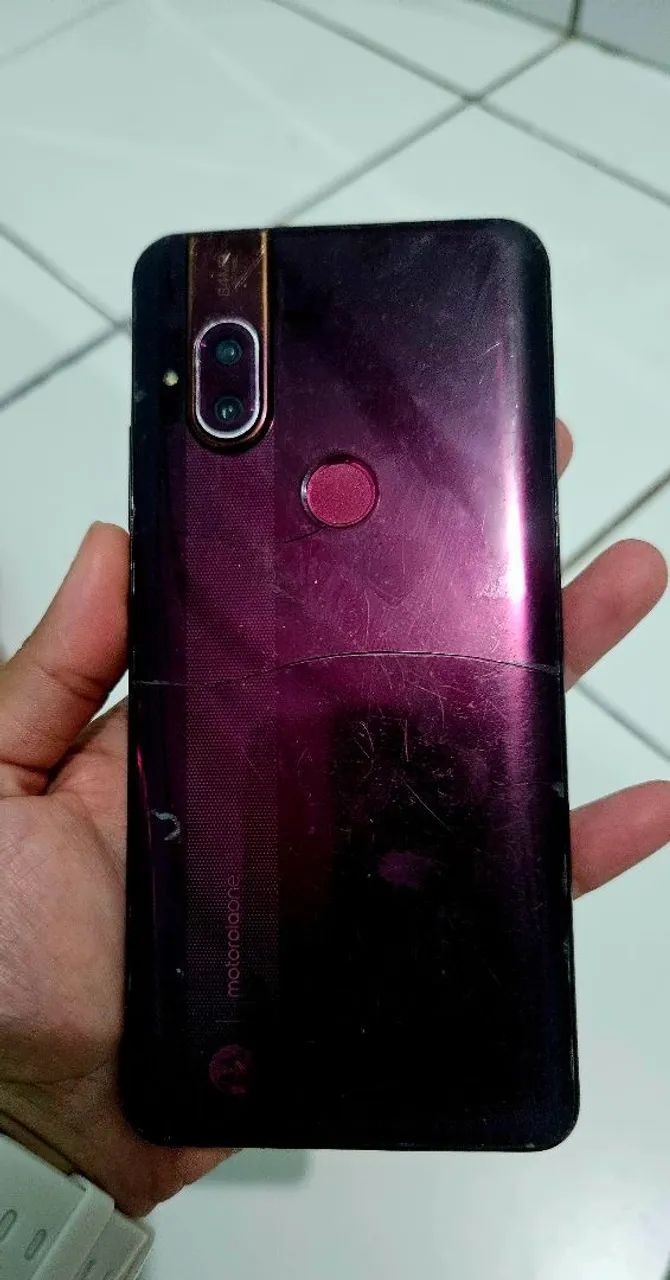 Moto one hyper 128 gb tela quebrada  - Foto 5