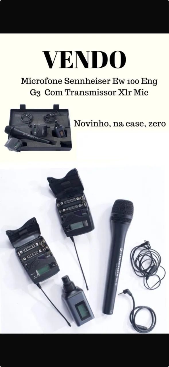 Kit Sennheiser (Microfone e Transmissor)
