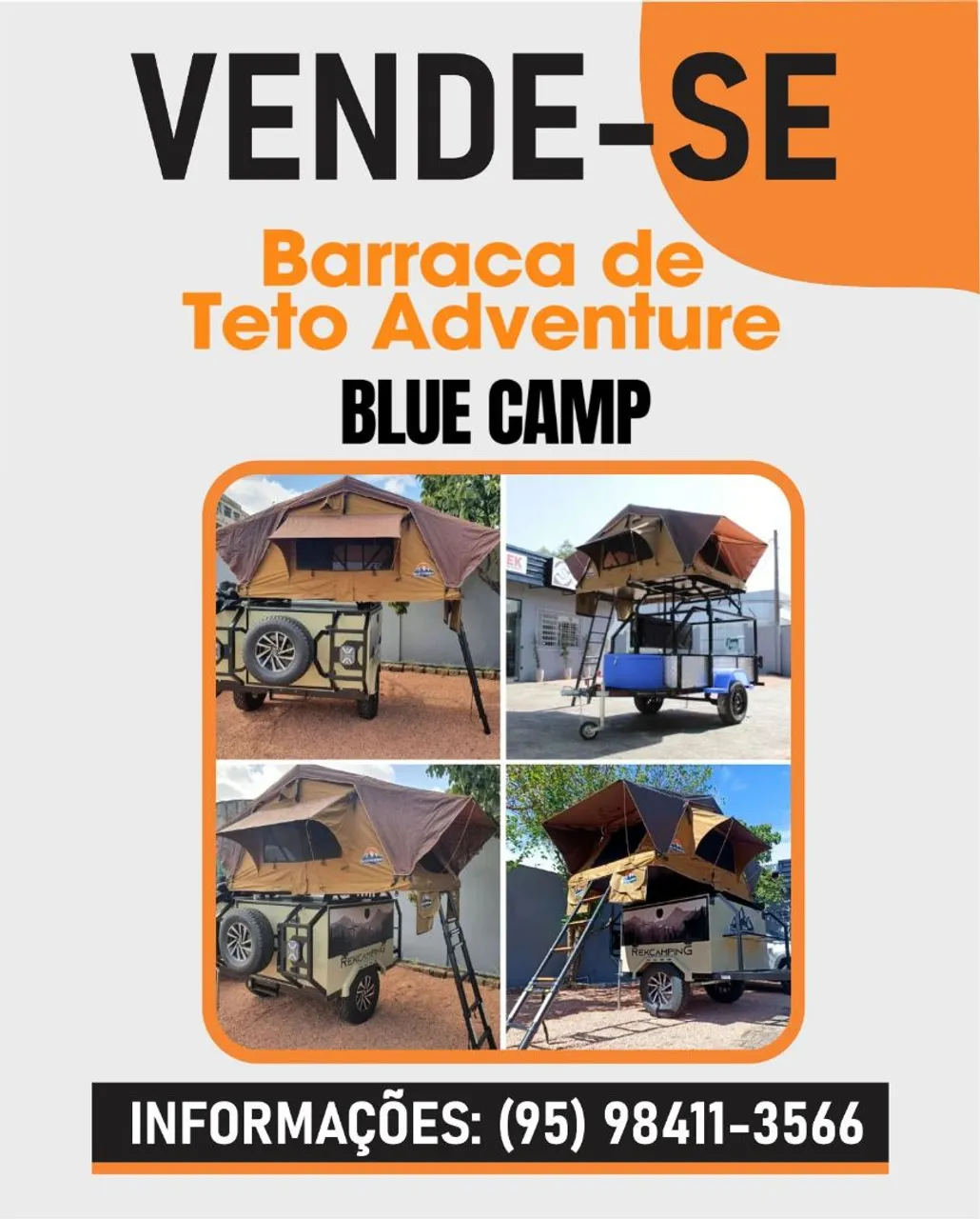 Barraca de Teto Adventure Blue Camp - Venda