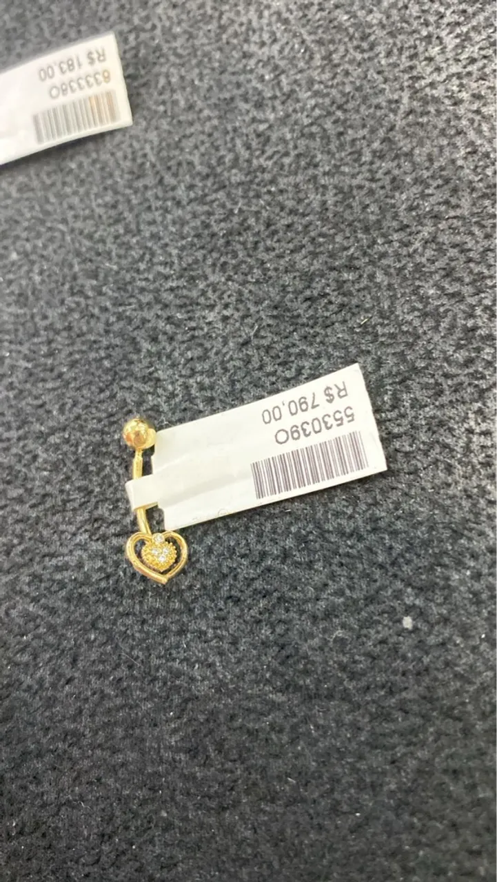 piercing de ouro 18k