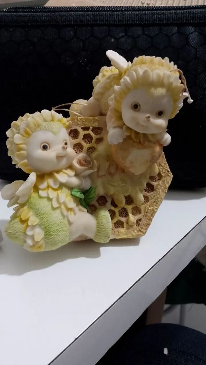 Bibelô antigo abelhas retrô decoração